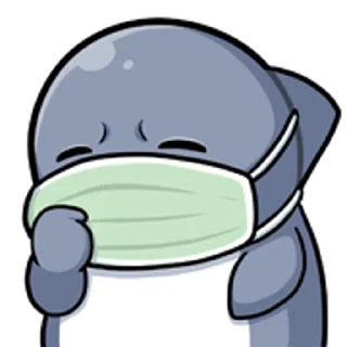 ⭐ emoji 胖鯊魚鯊西米★表情貼~扭來扭去 @moe_sticker_bot Telegram sticker 6 of 40