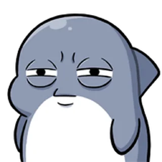 ⭐ emoji 胖鯊魚鯊西米★表情貼~扭來扭去 Telegram sticker 1 of 40