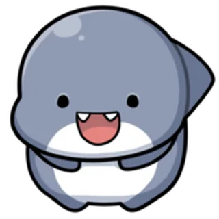 ⭐ emoji 胖鯊魚鯊西米★表情貼~扭來扭去 Telegram sticker 22 of 40