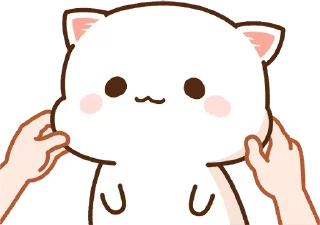 🙂 emoji Mochi Mochi Peach Cat @urfavorito Telegram sticker 8 of 49