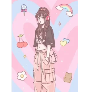 👄 emoji Anime lovers 💜💜❤️❤️❤️🔥🔥 Telegram sticker 10 of 46