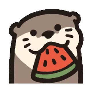 😆 emoji Loc's Otter Animated emoji @RekcitsEnilbot Telegram sticker 8 of 40