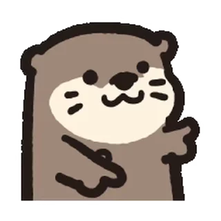 😆 emoji Loc's Otter Animated emoji @RekcitsEnilbot Telegram sticker 16 of 40