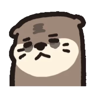 😕 emoji Loc's Otter Animated emoji @RekcitsEnilbot Telegram sticker 21 of 40
