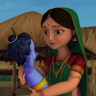 Sticker from Little Krishna Animated by @mayanksh4rma