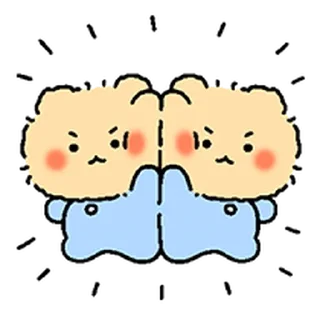 ⭐ emoji 꼬질 망그러진 곰 2 @moe_sticker_bot Telegram sticker 1 of 23