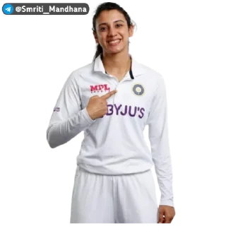 🇮🇳 emoji @Smriti_Mandhana Pack 🏏💖 Telegram sticker 4 of 12