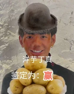 🥔 emoji 义眼丁真Mega Telegram sticker 14 of 120