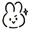 🐰 emoji ₍ 𐌏ffiᥴᥱ W᧐rκᥱr Rᥲδδiᴛ ₎ ˚₊· ♡ @mewsticks Telegram sticker 23 of 40