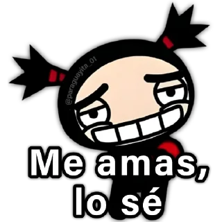😀 emoji ❤️👧🏻 Pucca y Garu 👦🏻❤️ Telegram sticker 13 of 24