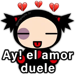 😀 emoji ❤️👧🏻 Pucca y Garu 👦🏻❤️ Telegram sticker 3 of 24
