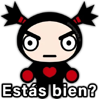 😀 emoji ❤️👧🏻 Pucca y Garu 👦🏻❤️ Telegram sticker 11 of 24