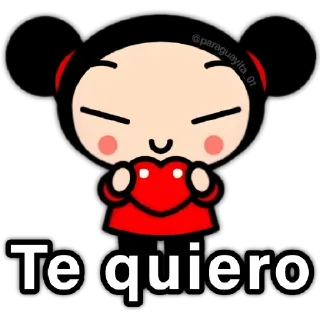 😀 emoji ❤️👧🏻 Pucca y Garu 👦🏻❤️ Telegram sticker 10 of 24