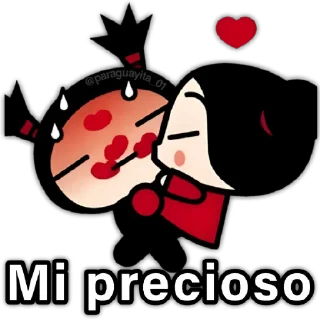 😀 emoji ❤️👧🏻 Pucca y Garu 👦🏻❤️ Telegram sticker 23 of 24