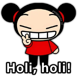 😀 emoji ❤️👧🏻 Pucca y Garu 👦🏻❤️ Telegram sticker 9 of 24