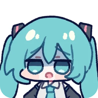 👓 emoji 初音ミク(みらつ)  twitter @miratsu169 Telegram sticker 14 of 85