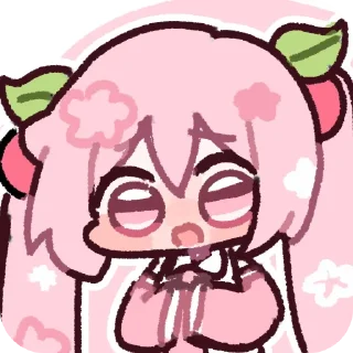 🐱 emoji 初音ミク(みらつ)  twitter @miratsu169 Telegram sticker 24 of 85