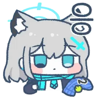 ⭐ emoji 몰?루 몰?루 블루 아카이브 @moe_sticker_bot Telegram sticker 10 of 24