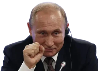 ✊ emoji Vladimir Putin @Stickersey Telegram sticker 7 of 45