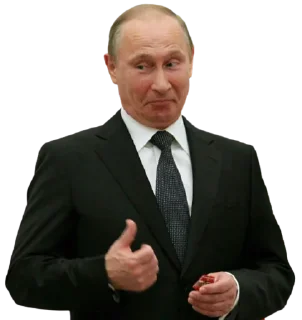 👍 emoji Vladimir Putin @Stickersey Telegram sticker 11 of 45