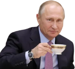☕️ emoji Vladimir Putin @Stickersey Telegram sticker 15 of 45