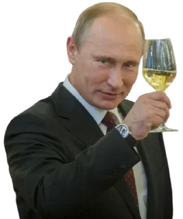🥂 emoji Vladimir Putin @Stickersey Telegram sticker 14 of 45