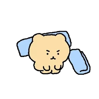 ⭐ emoji 망그러진 곰 5 @moe_sticker_bot Telegram sticker 6 of 24