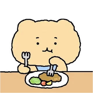 ⭐ emoji 망그러진 곰 5 @moe_sticker_bot Telegram sticker 14 of 24