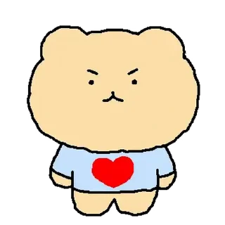 ⭐ emoji 망그러진 곰 5 @moe_sticker_bot Telegram sticker 5 of 24