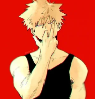 🖕 emoji Bakugo @uchiha_lord Telegram sticker 19 of 38