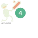4⃣ emoji @IPLFansKerala Cricket Pack - Animated 🏏 Telegram sticker 5 of 10