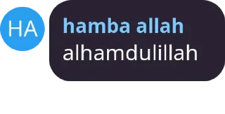 Sticker from hamba allah