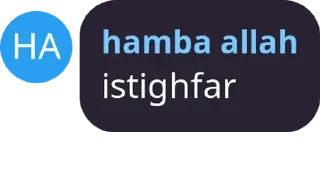 Sticker from hamba allah