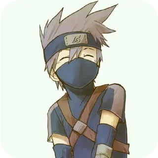 😇 emoji Kakashi — @stckrRobot Telegram sticker 18 of 26