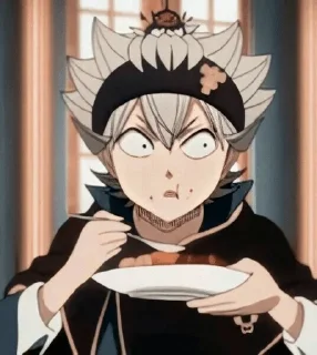 🤔 emoji Black Clover... @xvieravelyn — @stckrRobot Telegram sticker 8 of 87