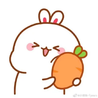 ☺️ emoji Cute Bunny 🌸🍃 @Stickersbag Telegram sticker 24 of 70