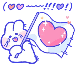 🐰 emoji lovely mongmong! @wearexosticker Telegram sticker 7 of 80