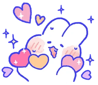 🐰 emoji lovely mongmong! @wearexosticker Telegram sticker 8 of 80