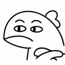 ☹️ emoji 小恐龙矢量版 @OverflowCat Telegram sticker 21 of 45