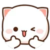 ⭐ emoji Mochi Mochi Peach Cat Emoji @dazvzle Telegram sticker 22 of 40