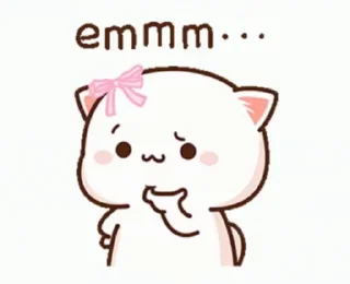 🤔 emoji Peach mochi vdo @sparkling_vibes Telegram sticker 9 of 43
