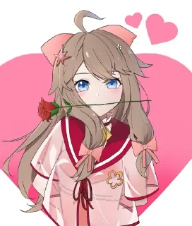 🌹 emoji 嘉然今天吃什么 Telegram sticker 7 of 41