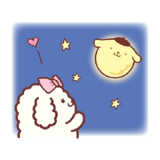 🍮 emoji 布丁狗 感情融洽篇 Telegram sticker 16 of 40