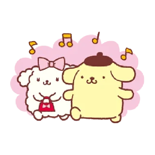 🍮 emoji 布丁狗 感情融洽篇 Telegram sticker 8 of 40
