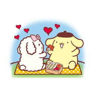 🍮 emoji 布丁狗 感情融洽篇 Telegram sticker 24 of 40
