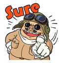 😄 emoji Porco Rosso Telegram sticker 15 of 41