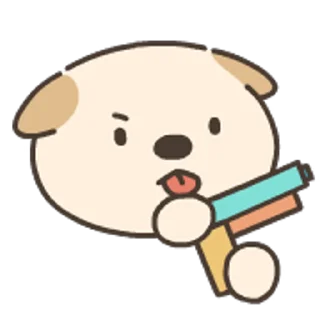 🔫 emoji 嗚比的朋友-實用動態表情貼 Telegram sticker 7 of 40