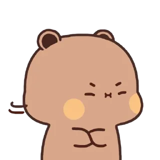 Sticker from brown cutie