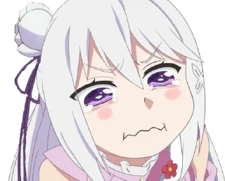 😢 emoji Re : Zero @StickersofWeeb Telegram sticker 2 of 45