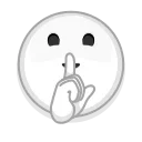 🤫 emoji White Emoji Telegram sticker 20 of 33